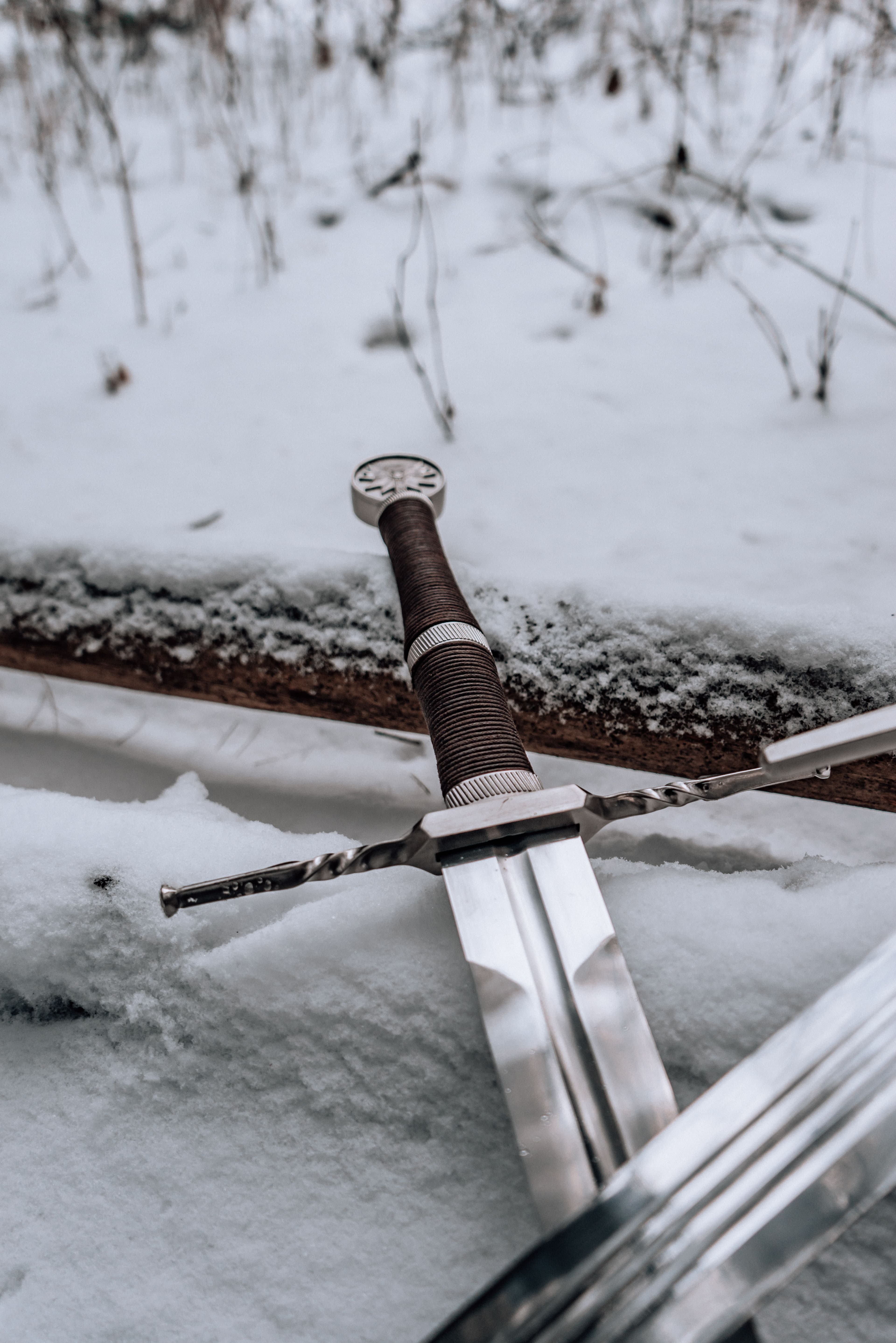 Snowbound Medieval Sword